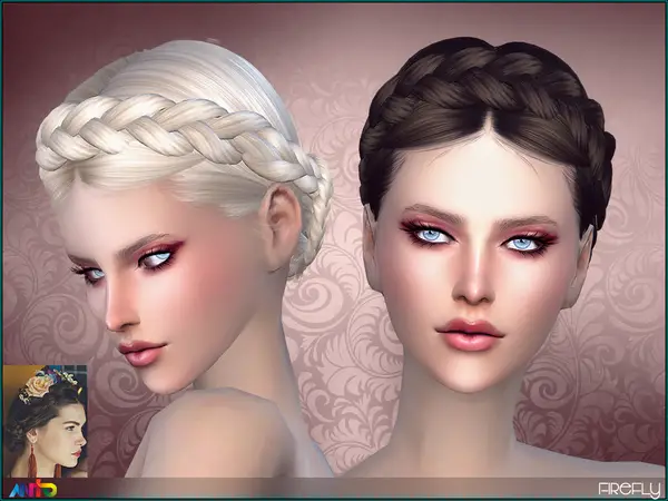 The Sims Resource: Firefly hair by Anto for Sims 4