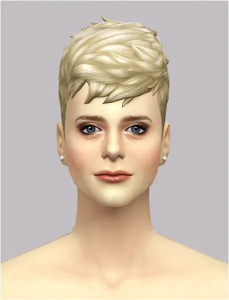 Rusty Nail: Messy short hair EP02F edit for her for Sims 4