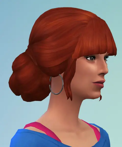 Birksches sims blog: Indian Knot with Bangs for Sims 4