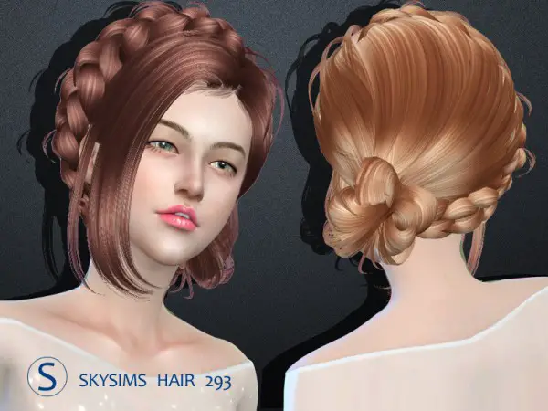 Butterflysims: Hair 293 by Skysims for Sims 4