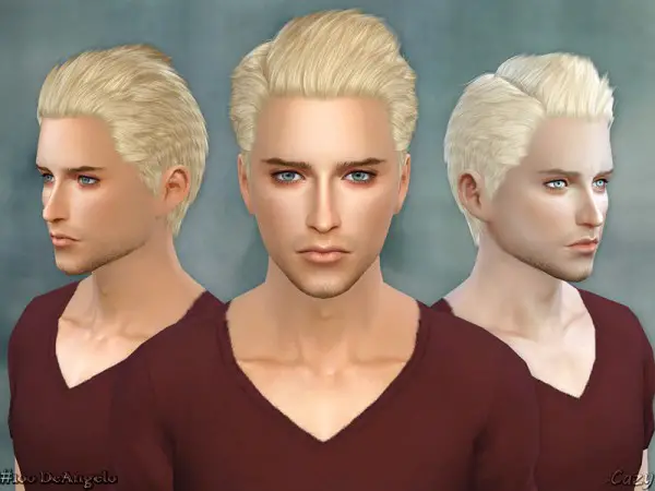 The Sims Resource: DeAngelo hairstyle converted by Cazy for Sims 4