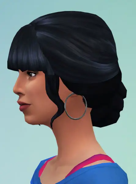 Birksches sims blog: Indian Knot with Bangs for Sims 4
