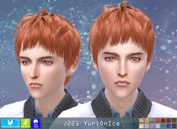 NewSea: Y221 Yuri On Ice hair for Sims 4