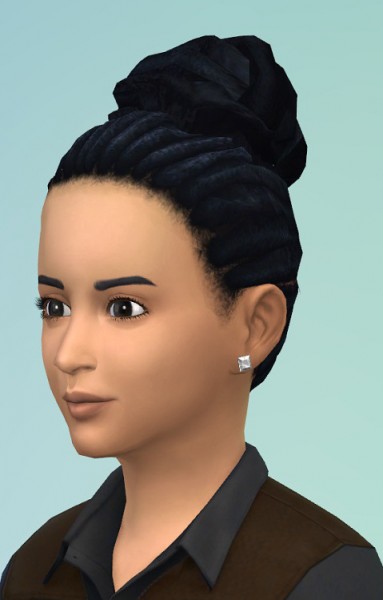 Birksches sims blog: Dread Puff hair for girls for Sims 4