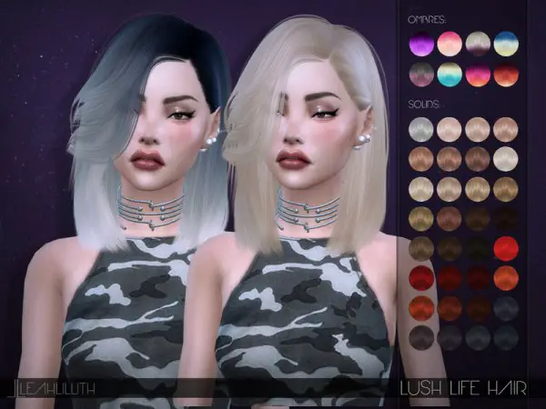 The Sims Resource: Lush Life Hair by LeahLillith for Sims 4