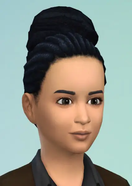Birksches sims blog: Dread Puff hair for girls for Sims 4