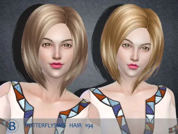 Butterflysims: Hair 194 for Sims 4