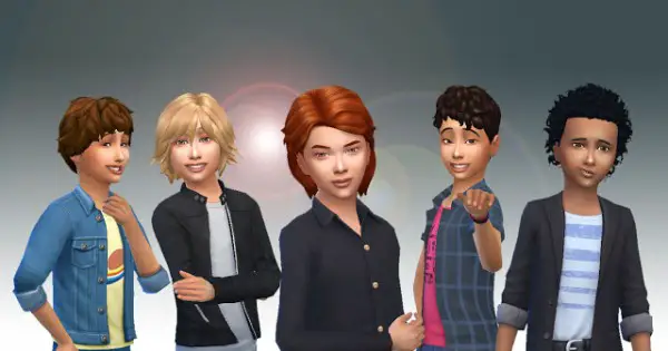 Mystufforigin: Boys Hair Pack 3 for Sims 4