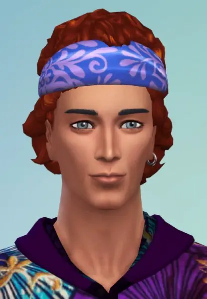 Birksches sims blog: Curls with headband for Sims 4