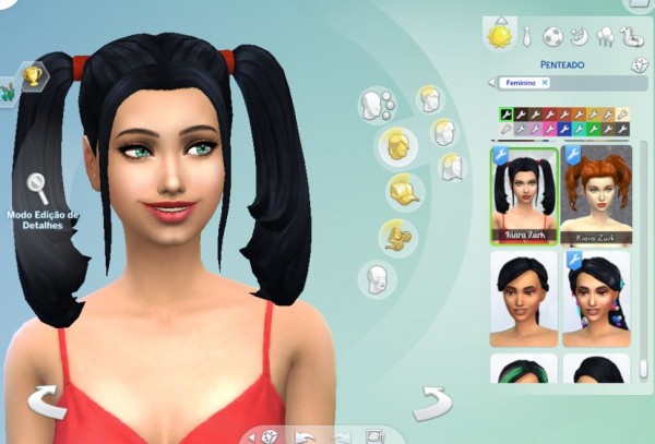 Mystufforigin: Harley Quinn Hairstyle Version 2 for Sims 4