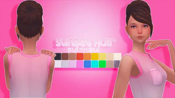 Sul Sul: Sunset hair for Sims 4