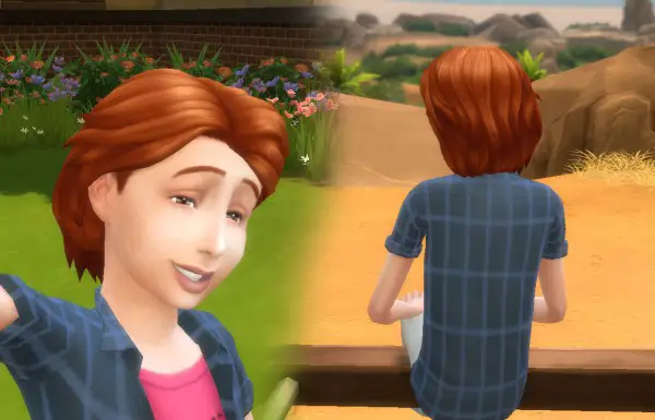 Mystufforigin: Wavy Long for Boys for Sims 4