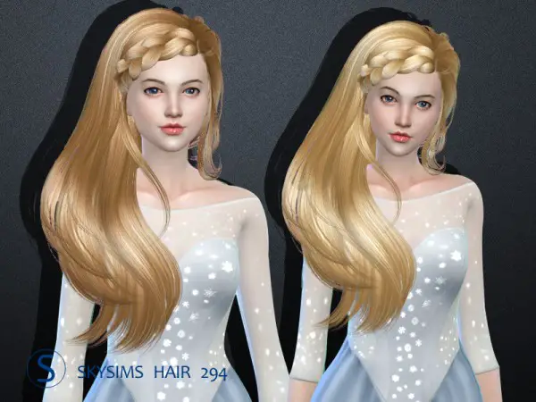 Butterflysims: Hair 294 by Skysims for Sims 4
