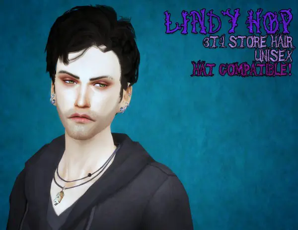 The path of never more: Lindy Hop hair retextured for Sims 4