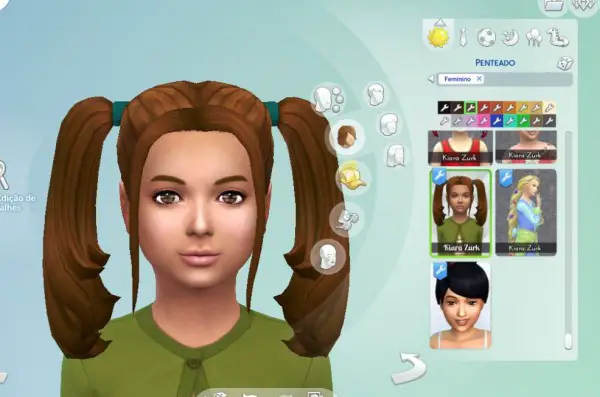 Mystufforigin: Harley Quinn Hair for Girls for Sims 4