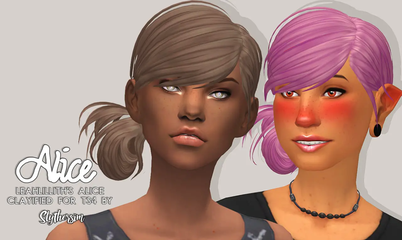 Slythersim Leahlilliths Alice Clayified Sims 4 Hairs 4548