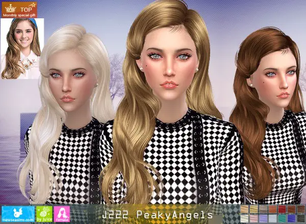 NewSea: J222 Peaky Angel for Sims 4