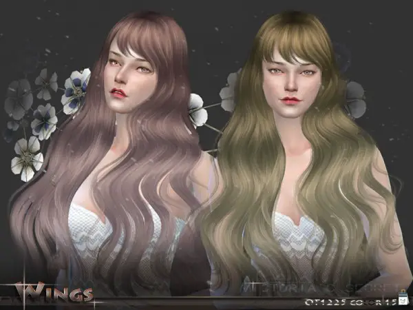 The Sims Resource: Hair OT1225F by Wings Sims for Sims 4