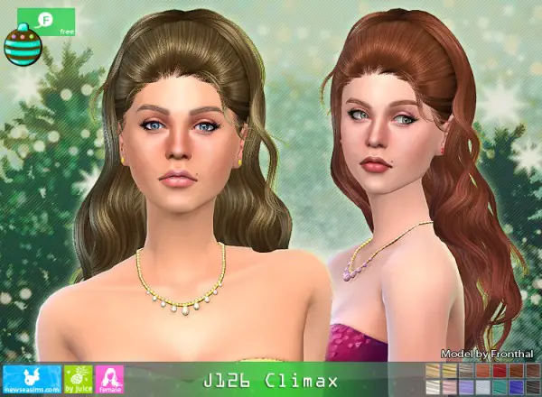 NewSea: J126 Climax hair for Sims 4