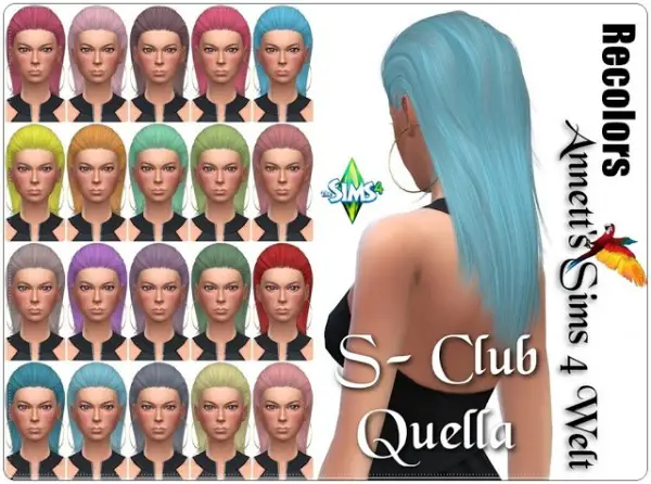 Annett`s Sims 4 Welt: S Club Quella Hair Recolors for Sims 4