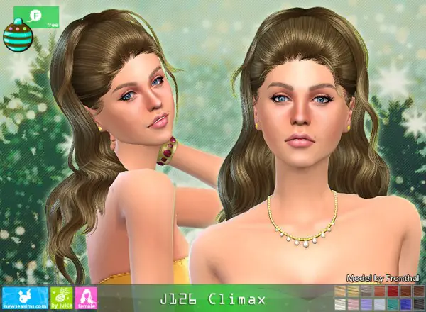 NewSea: J126 Climax hair for Sims 4