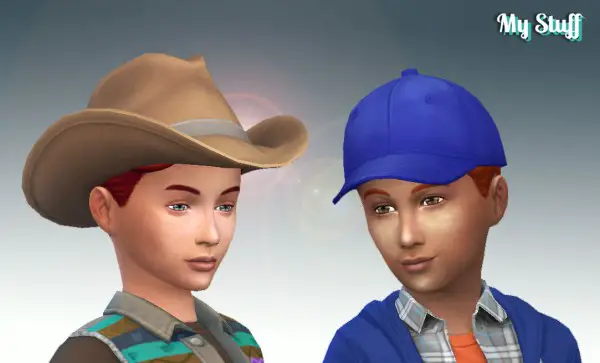 Mystufforigin: Short Slicked Back hair for Boys for Sims 4
