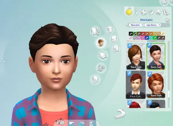 Mystufforigin: Short Slicked Back hair for Boys for Sims 4