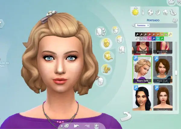Mystufforigin: Short Wavy hair retextured for Sims 4