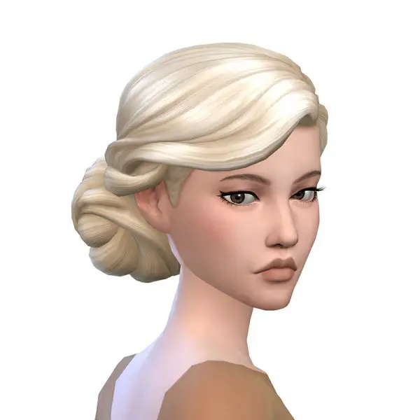Deelitefulsimmer: Vintage Glamour Updo hair recolor for Sims 4