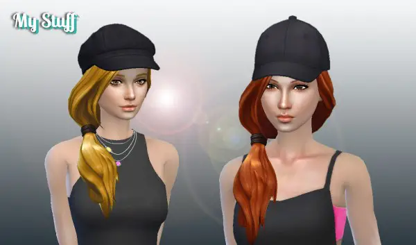 Mystufforigin: Side Pony Hairstyle for Sims 4