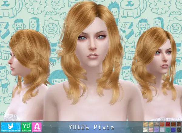 NewSea: YU126 Pixie hair for Sims 4
