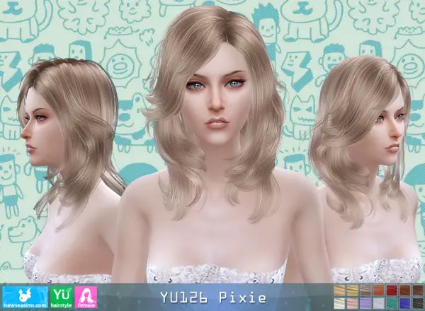 NewSea: YU126 Pixie hair for Sims 4