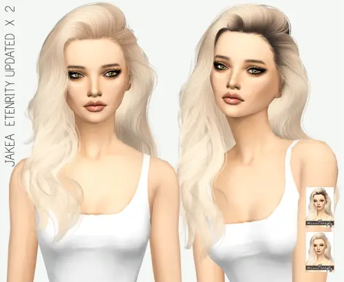 Sims 4 Hairs ~ Miss Paraply: Jakea Eternity hair retextured