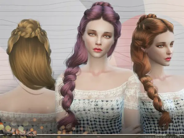 The Sims Resource: Wings sims hair ONT1201 F for Sims 4