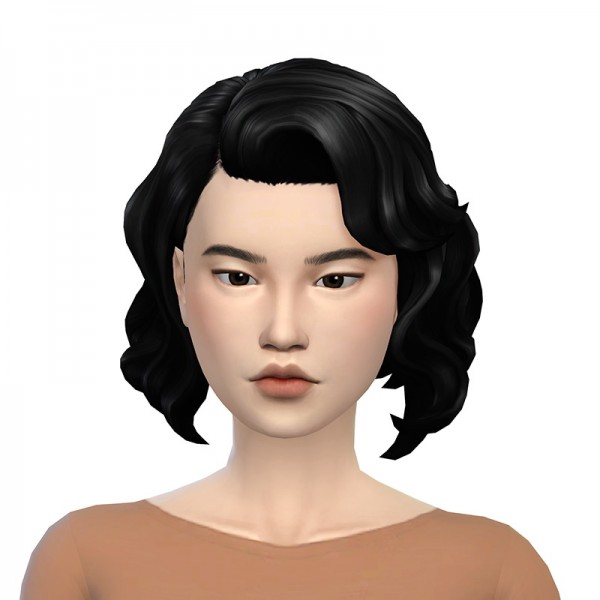 Deelitefulsimmer: Vintage Glamour Wavy Bob recolor for Sims 4