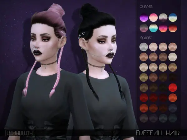 The Sims Resource: Freefall Hair by LeahLillith for Sims 4