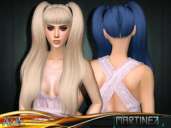 The Sims Resource: Martinez hair with bangs by Ade Darma for Sims 4