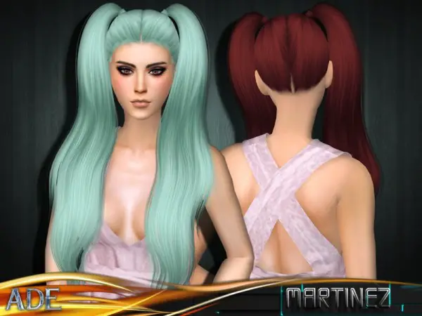The Sims Resource: Martinez hair no bangs by Ade Darma for Sims 4