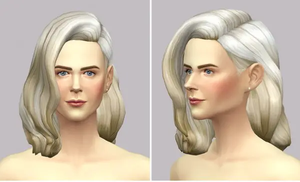 Rusty Nail: Long wavy clasic edit V3 for her for Sims 4