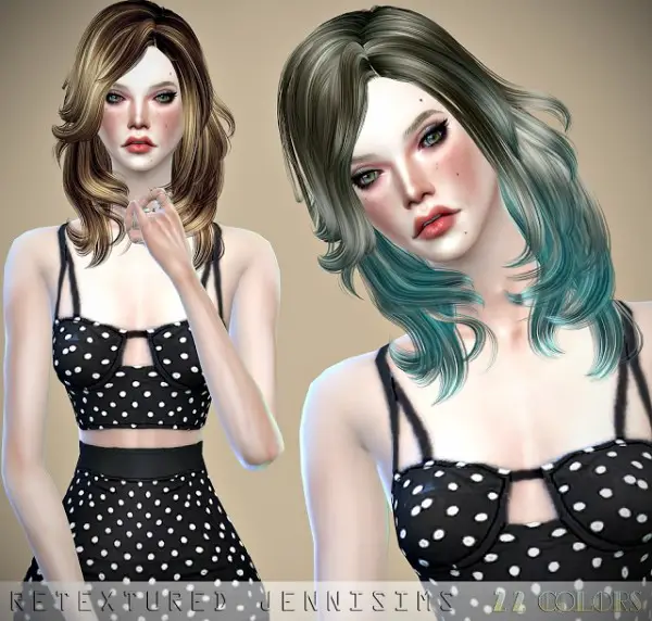 Jenni Sims: Newsea`s Pixie Hair retextured for Sims 4