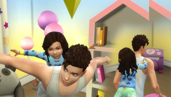Mystufforigin: Long Curls for Toddler for Sims 4