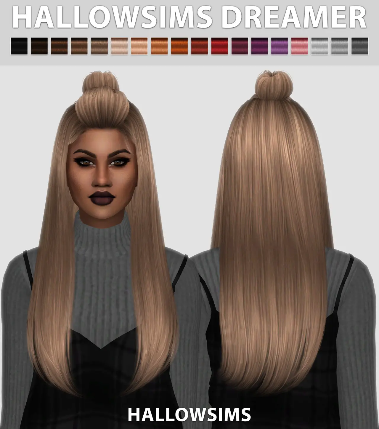 Sims 4 Hairs ~ Hallow Sims: Dreamer hair