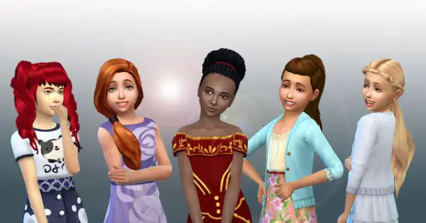 Mystufforigin: Girls Tied Hairs Pack 4 for Sims 4