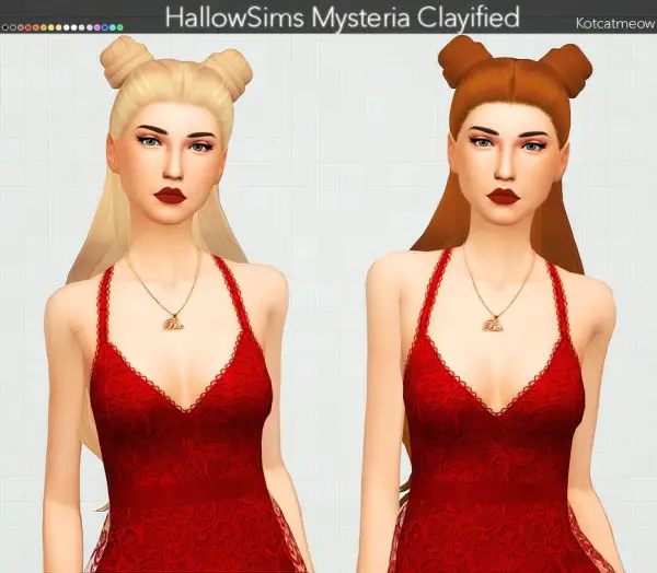 Kot Cat: Mysteria Hair Clayified for Sims 4
