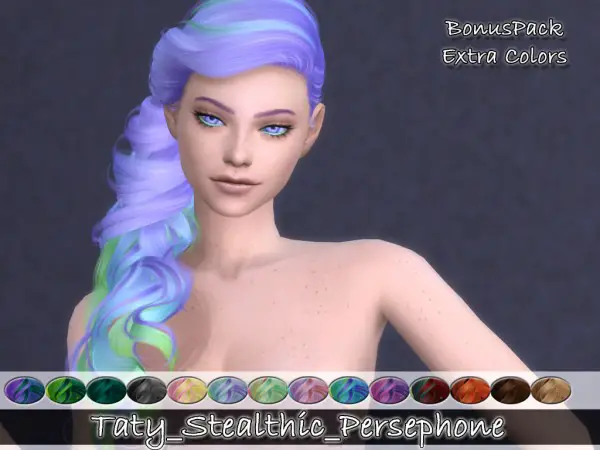 Simsworkshop: Stealthic`s Persephone 04 hair retextured by Taty for Sims 4