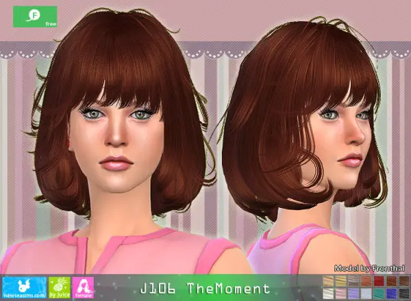 NewSea: J106 The Moment hair for Sims 4