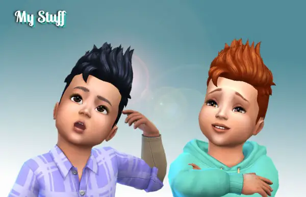 Mystufforigin: Pompadour Spiky hair for Sims 4