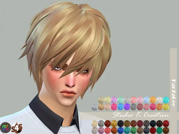 Studio K Creation: Animate hair 27   Rin renewal for Sims 4