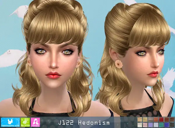 NewSea: J122 Hedonism hair for Sims 4