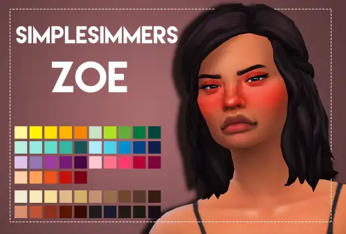 Weepingsimmer: Simplesimmers Zoe hair recolored for Sims 4